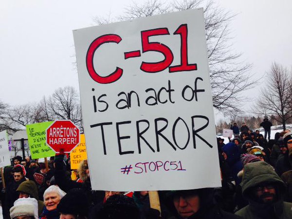 C-51 is an act of terror sign