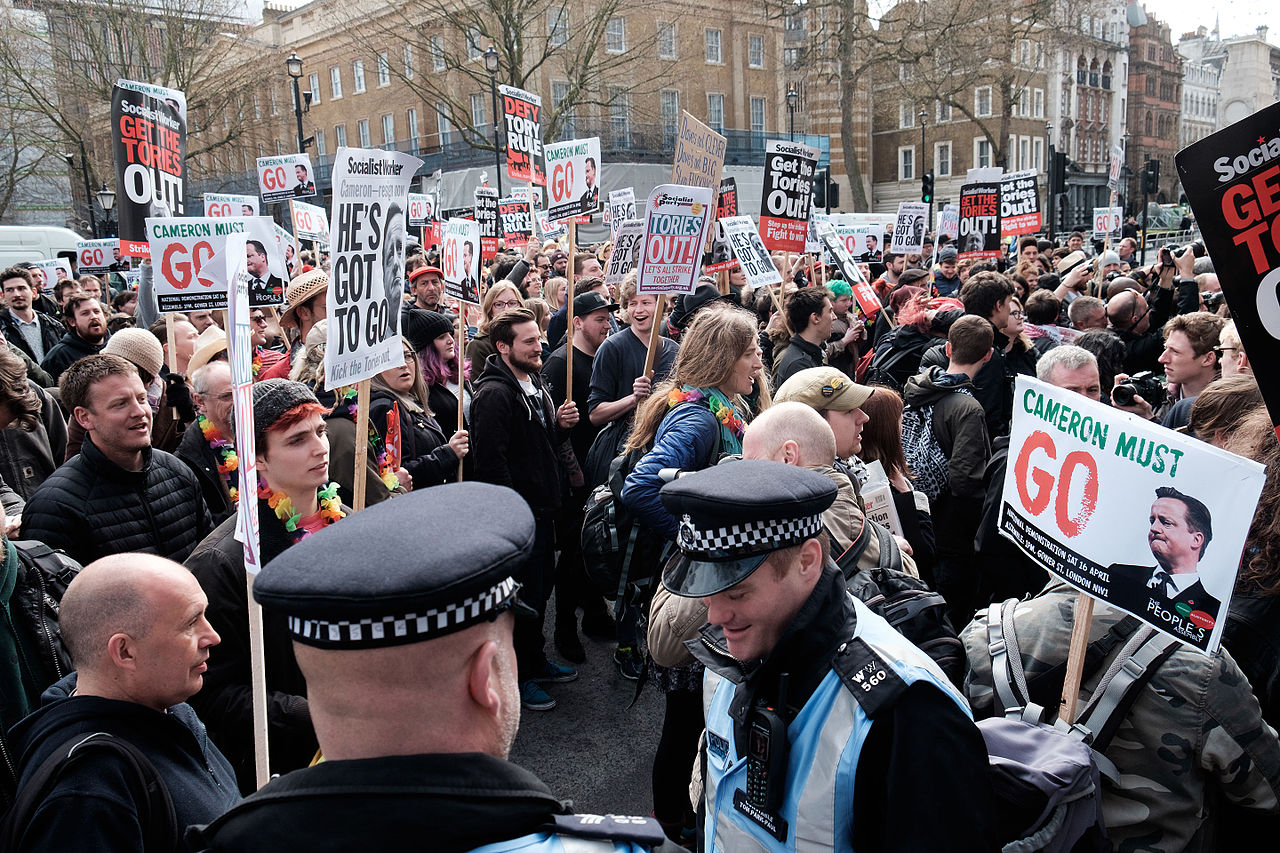 Protesters outside 10 Downing Street